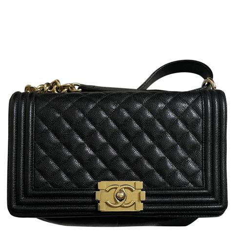 Chanel boy bag 2024 antique gold hardware